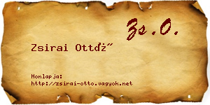 Zsirai Ottó névjegykártya